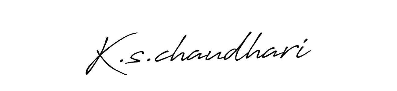Use a signature maker to create a handwritten signature online. With this signature software, you can design (Antro_Vectra_Bolder) your own signature for name K.s.chaudhari. K.s.chaudhari signature style 7 images and pictures png