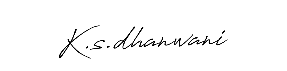 Antro_Vectra_Bolder is a professional signature style that is perfect for those who want to add a touch of class to their signature. It is also a great choice for those who want to make their signature more unique. Get K.s.dhanwani name to fancy signature for free. K.s.dhanwani signature style 7 images and pictures png