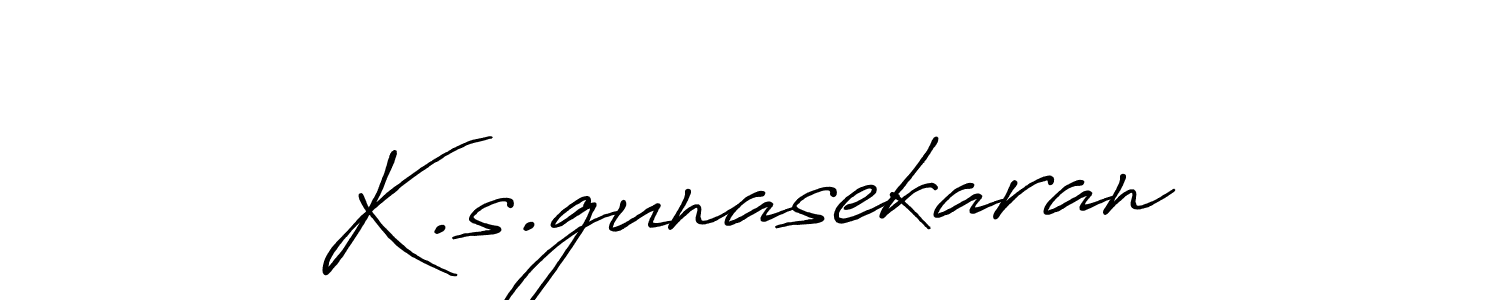 Use a signature maker to create a handwritten signature online. With this signature software, you can design (Antro_Vectra_Bolder) your own signature for name K.s.gunasekaran. K.s.gunasekaran signature style 7 images and pictures png