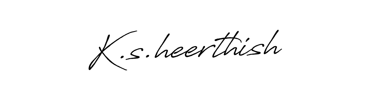This is the best signature style for the K.s.heerthish name. Also you like these signature font (Antro_Vectra_Bolder). Mix name signature. K.s.heerthish signature style 7 images and pictures png