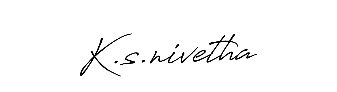 K.s.nivetha stylish signature style. Best Handwritten Sign (Antro_Vectra_Bolder) for my name. Handwritten Signature Collection Ideas for my name K.s.nivetha. K.s.nivetha signature style 7 images and pictures png