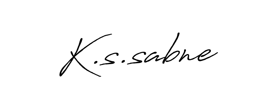 K.s.sabne stylish signature style. Best Handwritten Sign (Antro_Vectra_Bolder) for my name. Handwritten Signature Collection Ideas for my name K.s.sabne. K.s.sabne signature style 7 images and pictures png