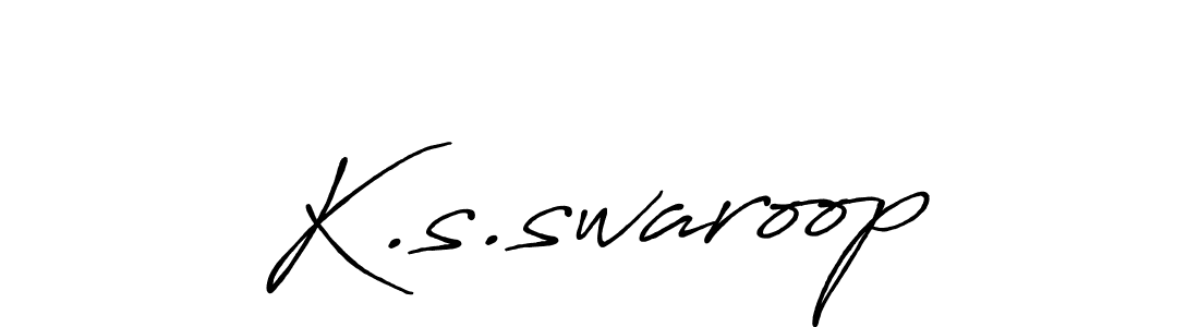 Also we have K.s.swaroop name is the best signature style. Create professional handwritten signature collection using Antro_Vectra_Bolder autograph style. K.s.swaroop signature style 7 images and pictures png