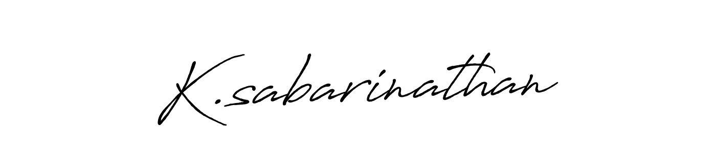 Create a beautiful signature design for name K.sabarinathan. With this signature (Antro_Vectra_Bolder) fonts, you can make a handwritten signature for free. K.sabarinathan signature style 7 images and pictures png
