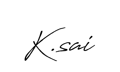 if you are searching for the best signature style for your name K.sai. so please give up your signature search. here we have designed multiple signature styles  using Antro_Vectra_Bolder. K.sai signature style 7 images and pictures png