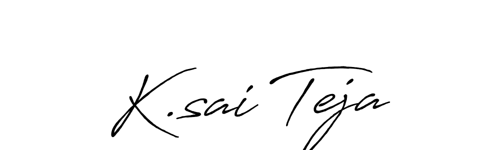 Also You can easily find your signature by using the search form. We will create K.sai Teja name handwritten signature images for you free of cost using Antro_Vectra_Bolder sign style. K.sai Teja signature style 7 images and pictures png