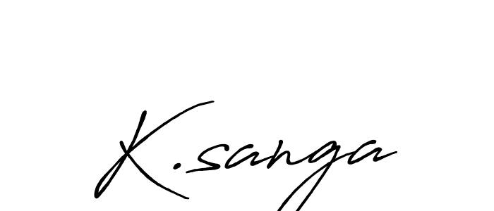 Design your own signature with our free online signature maker. With this signature software, you can create a handwritten (Antro_Vectra_Bolder) signature for name K.sanga. K.sanga signature style 7 images and pictures png