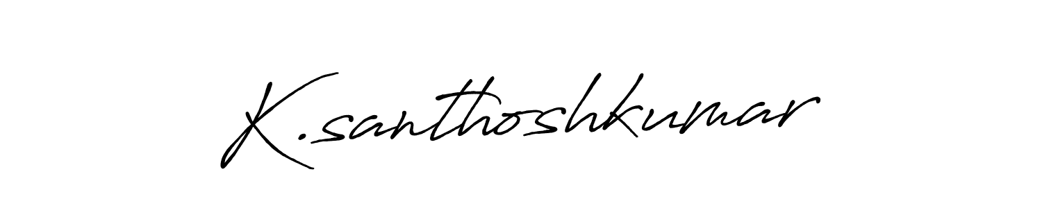 Create a beautiful signature design for name K.santhoshkumar. With this signature (Antro_Vectra_Bolder) fonts, you can make a handwritten signature for free. K.santhoshkumar signature style 7 images and pictures png