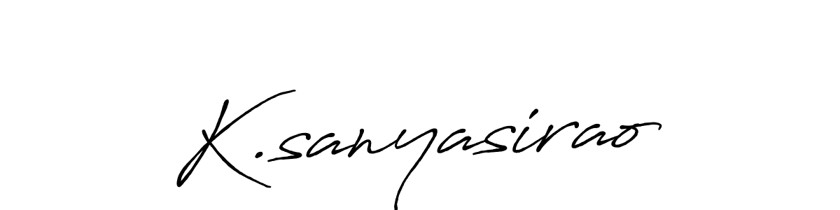 if you are searching for the best signature style for your name K.sanyasirao. so please give up your signature search. here we have designed multiple signature styles  using Antro_Vectra_Bolder. K.sanyasirao signature style 7 images and pictures png