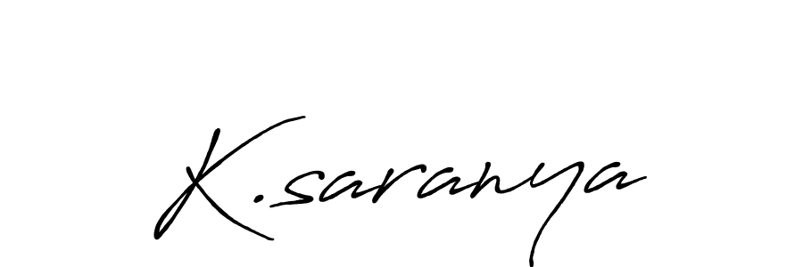 How to make K.saranya name signature. Use Antro_Vectra_Bolder style for creating short signs online. This is the latest handwritten sign. K.saranya signature style 7 images and pictures png