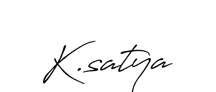 Also we have K.satya name is the best signature style. Create professional handwritten signature collection using Antro_Vectra_Bolder autograph style. K.satya signature style 7 images and pictures png