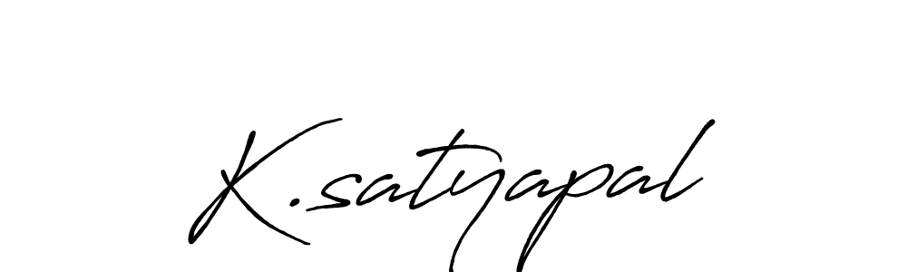 Use a signature maker to create a handwritten signature online. With this signature software, you can design (Antro_Vectra_Bolder) your own signature for name K.satyapal. K.satyapal signature style 7 images and pictures png