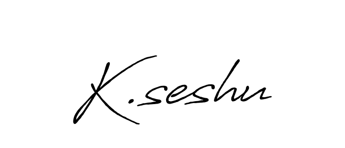 The best way (Antro_Vectra_Bolder) to make a short signature is to pick only two or three words in your name. The name K.seshu include a total of six letters. For converting this name. K.seshu signature style 7 images and pictures png