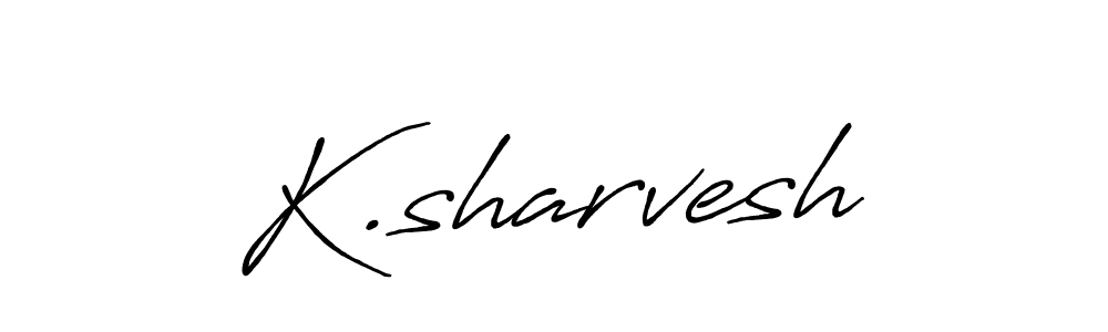 Also we have K.sharvesh name is the best signature style. Create professional handwritten signature collection using Antro_Vectra_Bolder autograph style. K.sharvesh signature style 7 images and pictures png