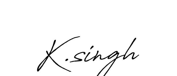 Also we have K.singh name is the best signature style. Create professional handwritten signature collection using Antro_Vectra_Bolder autograph style. K.singh signature style 7 images and pictures png