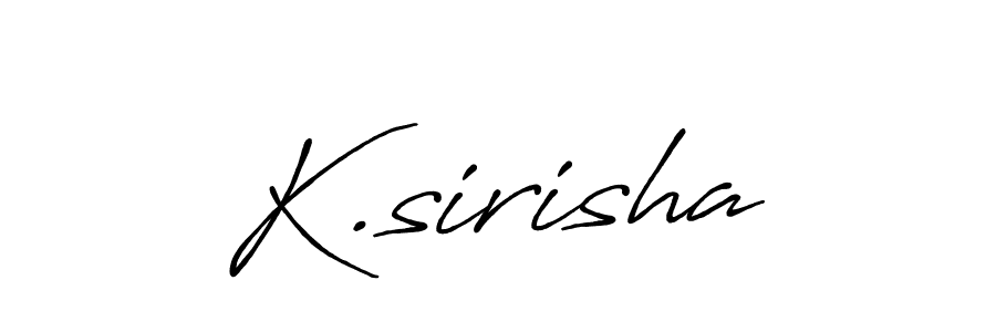 The best way (Antro_Vectra_Bolder) to make a short signature is to pick only two or three words in your name. The name K.sirisha include a total of six letters. For converting this name. K.sirisha signature style 7 images and pictures png