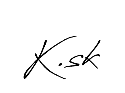 Use a signature maker to create a handwritten signature online. With this signature software, you can design (Antro_Vectra_Bolder) your own signature for name K.sk. K.sk signature style 7 images and pictures png