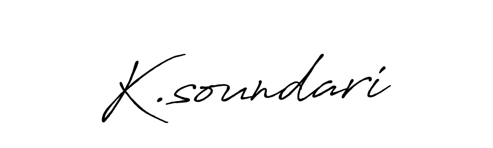 Create a beautiful signature design for name K.soundari. With this signature (Antro_Vectra_Bolder) fonts, you can make a handwritten signature for free. K.soundari signature style 7 images and pictures png