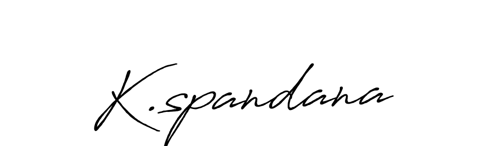 How to make K.spandana signature? Antro_Vectra_Bolder is a professional autograph style. Create handwritten signature for K.spandana name. K.spandana signature style 7 images and pictures png