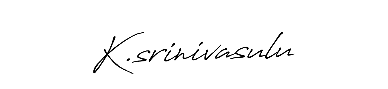 Create a beautiful signature design for name K.srinivasulu. With this signature (Antro_Vectra_Bolder) fonts, you can make a handwritten signature for free. K.srinivasulu signature style 7 images and pictures png