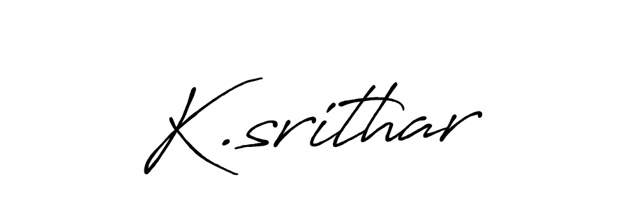 How to make K.srithar name signature. Use Antro_Vectra_Bolder style for creating short signs online. This is the latest handwritten sign. K.srithar signature style 7 images and pictures png