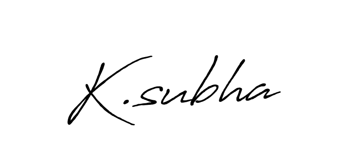 Also we have K.subha name is the best signature style. Create professional handwritten signature collection using Antro_Vectra_Bolder autograph style. K.subha signature style 7 images and pictures png