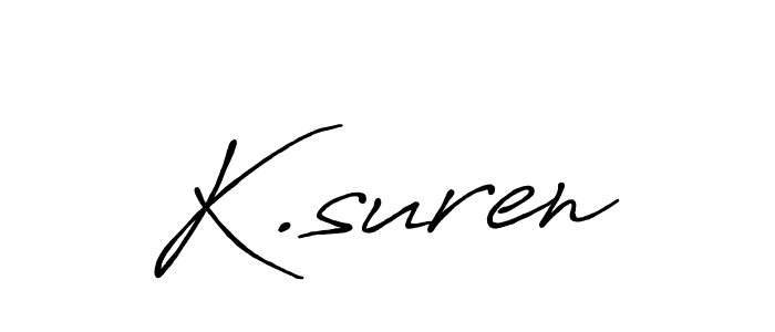 Create a beautiful signature design for name K.suren. With this signature (Antro_Vectra_Bolder) fonts, you can make a handwritten signature for free. K.suren signature style 7 images and pictures png