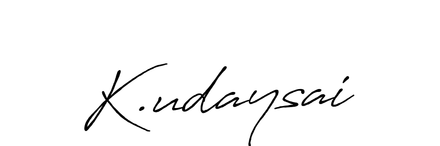 Create a beautiful signature design for name K.udaysai. With this signature (Antro_Vectra_Bolder) fonts, you can make a handwritten signature for free. K.udaysai signature style 7 images and pictures png