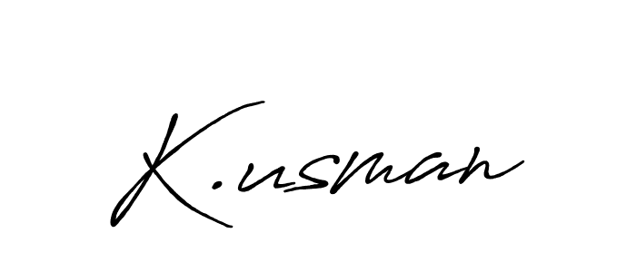 How to make K.usman signature? Antro_Vectra_Bolder is a professional autograph style. Create handwritten signature for K.usman name. K.usman signature style 7 images and pictures png