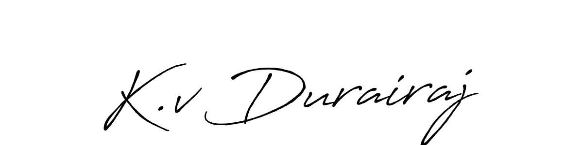 if you are searching for the best signature style for your name K.v Durairaj. so please give up your signature search. here we have designed multiple signature styles  using Antro_Vectra_Bolder. K.v Durairaj signature style 7 images and pictures png