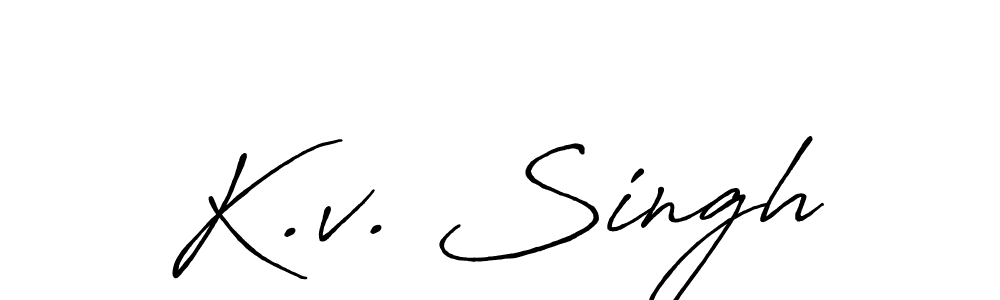 Similarly Antro_Vectra_Bolder is the best handwritten signature design. Signature creator online .You can use it as an online autograph creator for name K.v. Singh. K.v. Singh signature style 7 images and pictures png