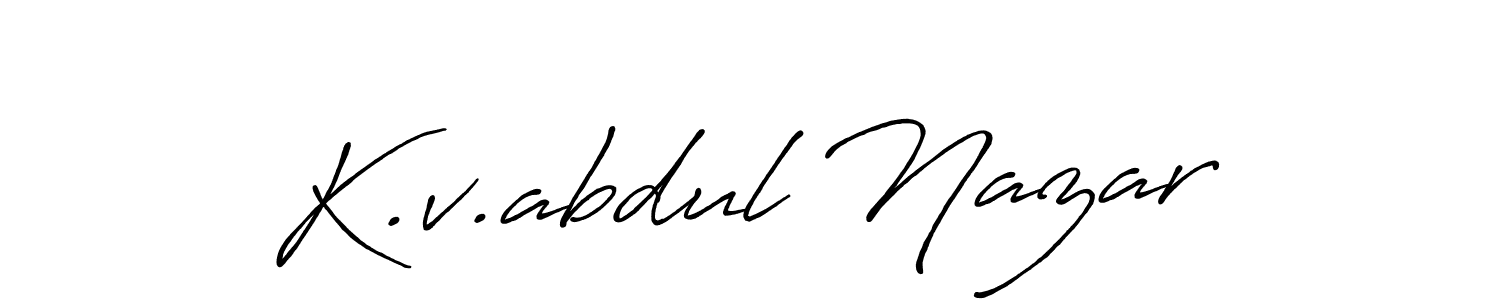 It looks lik you need a new signature style for name K.v.abdul Nazar. Design unique handwritten (Antro_Vectra_Bolder) signature with our free signature maker in just a few clicks. K.v.abdul Nazar signature style 7 images and pictures png