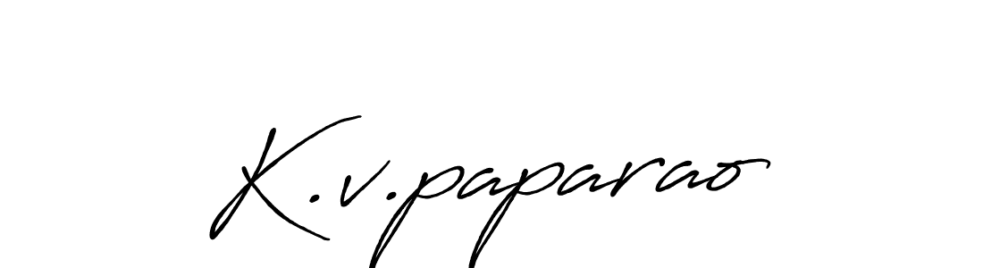 Create a beautiful signature design for name K.v.paparao. With this signature (Antro_Vectra_Bolder) fonts, you can make a handwritten signature for free. K.v.paparao signature style 7 images and pictures png