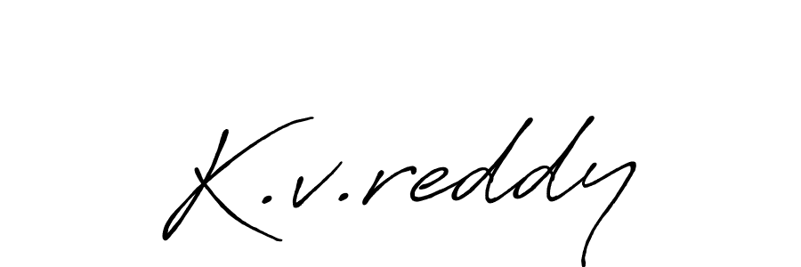 Also we have K.v.reddy name is the best signature style. Create professional handwritten signature collection using Antro_Vectra_Bolder autograph style. K.v.reddy signature style 7 images and pictures png