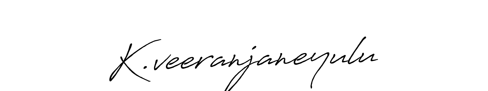 Create a beautiful signature design for name K.veeranjaneyulu. With this signature (Antro_Vectra_Bolder) fonts, you can make a handwritten signature for free. K.veeranjaneyulu signature style 7 images and pictures png