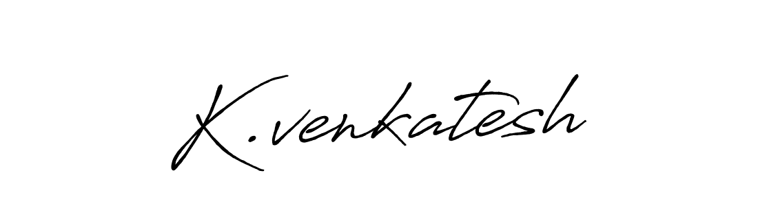 The best way (Antro_Vectra_Bolder) to make a short signature is to pick only two or three words in your name. The name K.venkatesh include a total of six letters. For converting this name. K.venkatesh signature style 7 images and pictures png