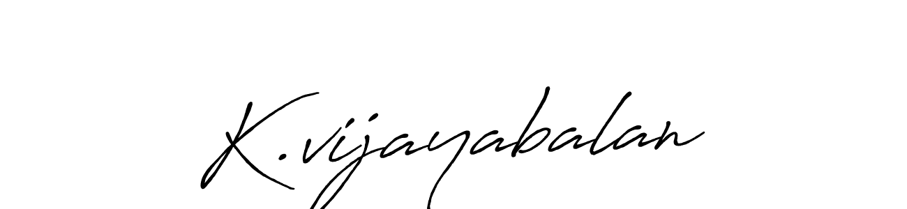 Make a beautiful signature design for name K.vijayabalan. With this signature (Antro_Vectra_Bolder) style, you can create a handwritten signature for free. K.vijayabalan signature style 7 images and pictures png