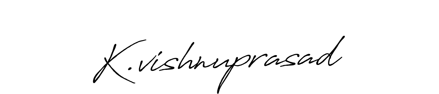 Also we have K.vishnuprasad name is the best signature style. Create professional handwritten signature collection using Antro_Vectra_Bolder autograph style. K.vishnuprasad signature style 7 images and pictures png