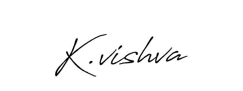 Design your own signature with our free online signature maker. With this signature software, you can create a handwritten (Antro_Vectra_Bolder) signature for name K.vishva. K.vishva signature style 7 images and pictures png