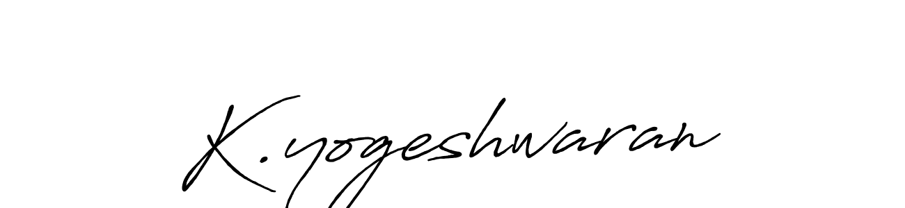 Create a beautiful signature design for name K.yogeshwaran. With this signature (Antro_Vectra_Bolder) fonts, you can make a handwritten signature for free. K.yogeshwaran signature style 7 images and pictures png