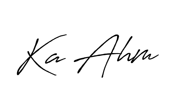 Make a beautiful signature design for name Ka Ahm. With this signature (Antro_Vectra_Bolder) style, you can create a handwritten signature for free. Ka Ahm signature style 7 images and pictures png