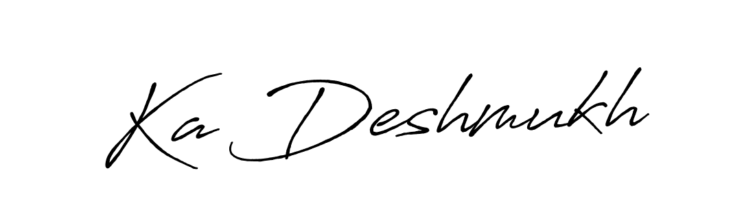 Use a signature maker to create a handwritten signature online. With this signature software, you can design (Antro_Vectra_Bolder) your own signature for name Ka Deshmukh. Ka Deshmukh signature style 7 images and pictures png