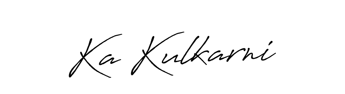 Use a signature maker to create a handwritten signature online. With this signature software, you can design (Antro_Vectra_Bolder) your own signature for name Ka Kulkarni. Ka Kulkarni signature style 7 images and pictures png