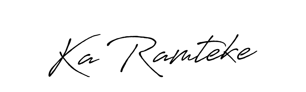 Similarly Antro_Vectra_Bolder is the best handwritten signature design. Signature creator online .You can use it as an online autograph creator for name Ka Ramteke. Ka Ramteke signature style 7 images and pictures png