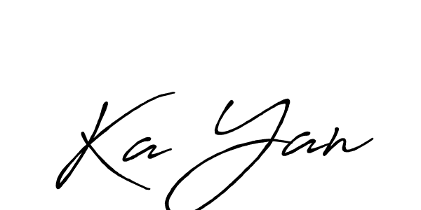 Create a beautiful signature design for name Ka Yan. With this signature (Antro_Vectra_Bolder) fonts, you can make a handwritten signature for free. Ka Yan signature style 7 images and pictures png