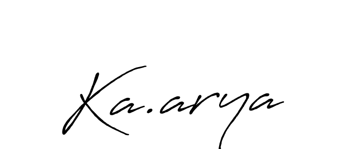 Also You can easily find your signature by using the search form. We will create Ka.arya name handwritten signature images for you free of cost using Antro_Vectra_Bolder sign style. Ka.arya signature style 7 images and pictures png