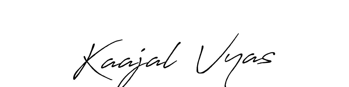 The best way (Antro_Vectra_Bolder) to make a short signature is to pick only two or three words in your name. The name Kaajal  Vyas include a total of six letters. For converting this name. Kaajal  Vyas signature style 7 images and pictures png