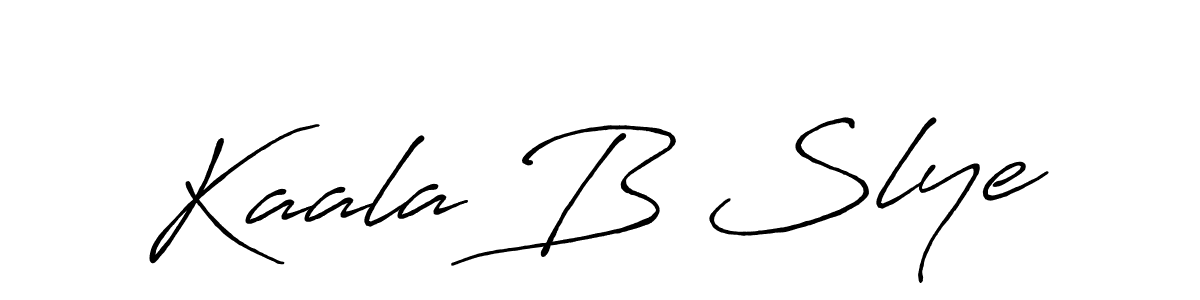Use a signature maker to create a handwritten signature online. With this signature software, you can design (Antro_Vectra_Bolder) your own signature for name Kaala B Slye. Kaala B Slye signature style 7 images and pictures png