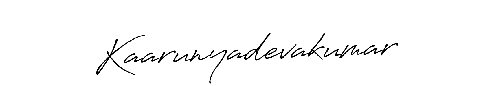 Kaarunyadevakumar stylish signature style. Best Handwritten Sign (Antro_Vectra_Bolder) for my name. Handwritten Signature Collection Ideas for my name Kaarunyadevakumar. Kaarunyadevakumar signature style 7 images and pictures png