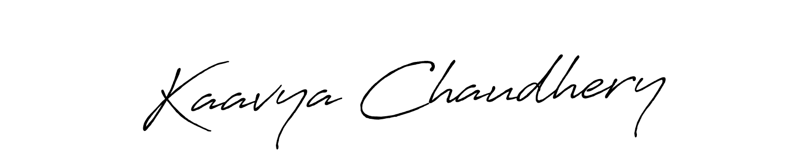 Kaavya Chaudhery stylish signature style. Best Handwritten Sign (Antro_Vectra_Bolder) for my name. Handwritten Signature Collection Ideas for my name Kaavya Chaudhery. Kaavya Chaudhery signature style 7 images and pictures png